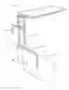 Fig. 01 - Bed table retractable to be concealed adjacent a bed rail