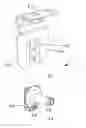 Fig. 01 - Device for mounting a shaft of a screen on a surface