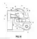 Fig. 16 - Inkjet printer with fan and port selectively blowing outside or recirculated air