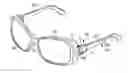 Fig. 01 - Eyewear with interchangeable ornament mounting system, ornament receiving system for eyewear and method of mounting ornaments to eyewear