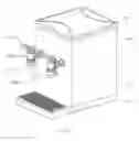 Fig. 02 - Beverage dispensing system having electric pumps and a removable tray for holding concentrate bags