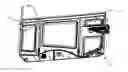 Fig. 01 - Plastic stiffening panel for a door, comprising a mounting mechanism for a window lift system