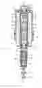 Fig. 01 - Liquid filter with a filter bypass valve and with a central discharge duct, and filter insert for a liquid filter