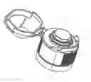 Fig. 01 - SINGLE PIECE BUTTON ACTUATED  DISPENSING CAP