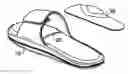 Fig. 01 - Foot ware with integrated pocket for insertion of orthotic arch supports