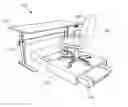 Fig. 01 - Desk treadmill assembly with chair platform