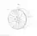 Fig. 02 - Wheel spider with assembled spoke elements and connection of wheel spider to rim well