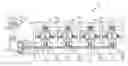 Fig. 01 - GAS TURBINE ENGINE WITH DISTRIBUTED FANS DRIVEN ON ANGLED DRIVE SHAFT