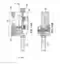 Fig. 13 - Automatic switching device for a breathing apparatus with an alarm-relief function and automatic reset