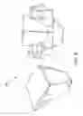 Fig. 10 - Container having a divider, a lid, foldable supports, and inwardly folding panels