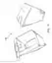 Fig. 15 - Container having a divider, a lid, foldable supports, and inwardly folding panels