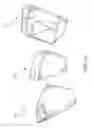 Fig. 24 - Container having a divider, a lid, foldable supports, and inwardly folding panels