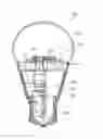 Fig. 01 - Illumination light source having fastener fastening a pedestal and cover together with a mounting substrate interposed therebetween and light emitting elements surround the cover, the entirety of which is spaced in a horizontal direction from the light emitting elements