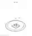 Fig. 22 - Illumination light source having fastener fastening a pedestal and cover together with a mounting substrate interposed therebetween and light emitting elements surround the cover, the entirety of which is spaced in a horizontal direction from the light emitting elements