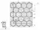 Fig. 01 - Catalyst having a three-dimensional dent structure in the form of a hexagon