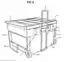 Fig. 08 - Foldable and portable lounge chair having an integrated lockable storage compartment