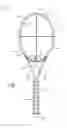 Fig. 02 - Racquet configured with fewer cross strings than main strings