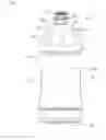 Fig. 06 - Bottle container of a pinch-grip type, and movable inserts of a blow mold used to mold such a bottle container