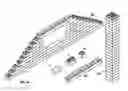 Fig. 09 - SELF-LOCKING BLOCK AND COMPLEMENTARY PIECES FOR THE RAISING OF PILLARS AND FREE-STANDING WALLS