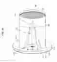 Fig. 27 - BURNER WITH A PERFORATED FLAME HOLDER SUPPORT STRUCTURE