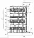 Fig. 01 - Multi-die semiconductor structure with intermediate vertical side chip and semiconductor package for same