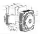 Fig. 01 - Electric machine having a coupling flange