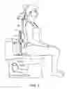 Fig. 10 - Portable adjustable slide-resistant back and neck support for toilet seat lids