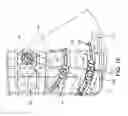 Fig. 15 - Anatomical imaging system having fixed gantry and rotating disc, with adjustable angle of tilt and increased structural integrity, and with improved power transmission and position sensing