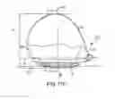 Fig. 13 - Golf club with modifiable sole and crown features adjacent to leading edge