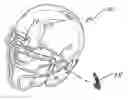 Fig. 01 - Helmet for reducing concussive forces during collision and facilitating rapid facemask removal