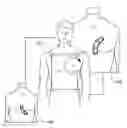 Fig. 01 - Body worn physiological sensor device having a disposable electrode module