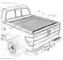 Fig. 01 - Retractable truck bed cover having slat array with flexible joiner members and shielded seams