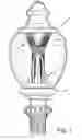Fig. 02 - LED luminaire light fixture for a lamppost