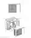 Fig. 02 - Outdoor unit for an air-conditioning apparatus comprising folding pieces extending from the base