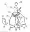 Fig. 01 - Apparatus for accommodating a person and for partially limiting the freedom of movement of the person