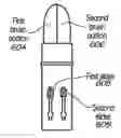Fig. 01 - Dual sided cosmetics brush and methods for making same