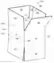 Fig. 01 - Foldable box template with internal glue flap