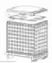 Fig. 01 - Disassembleable cheese container with wrap-around interlock and increased fill volume