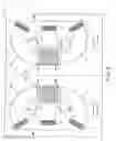 Fig. 08 - Flexible printed circuit board with component mounting section for mounting electronic component and flexible cable sections extending in different directions from the component mounting section