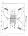 Fig. 18 - Flexible printed circuit board with component mounting section for mounting electronic component and flexible cable sections extending in different directions from the component mounting section