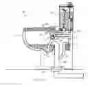 Fig. 10 - Toilet with flushable overflow drain