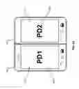 Fig. 14 - Hinge overtravel in a dual screen handheld communication device