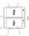 Fig. 13 - Multi-screen mobile device that launches applications into a revealed desktop