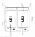 Fig. 15 - Multi-screen mobile device that launches applications into a revealed desktop