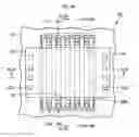 Fig. 32 - Semiconductor device with well resistor and alternated insulating and active regions between input and output terminals