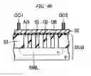 Fig. 34 - Semiconductor device with well resistor and alternated insulating and active regions between input and output terminals