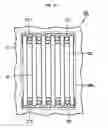 Fig. 44 - Semiconductor device with well resistor and alternated insulating and active regions between input and output terminals