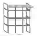 Fig. 08 - DEPLOYING AND FOLDING MODULES SYSTEM FOR THE DISPLAY AND SALE OF GOODS