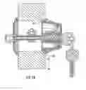 Fig. 14 - Cylinder guard for deadbolt lock