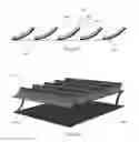 Fig. 26 - Large-scale space-based solar power station: efficient power generation tiles